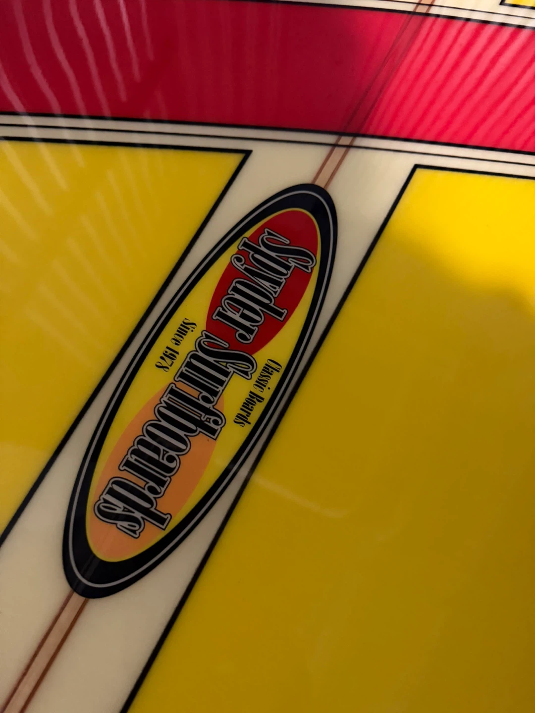 Jim Phillips Classic Surfboards Longboard Yellow Single Fin - photo 4