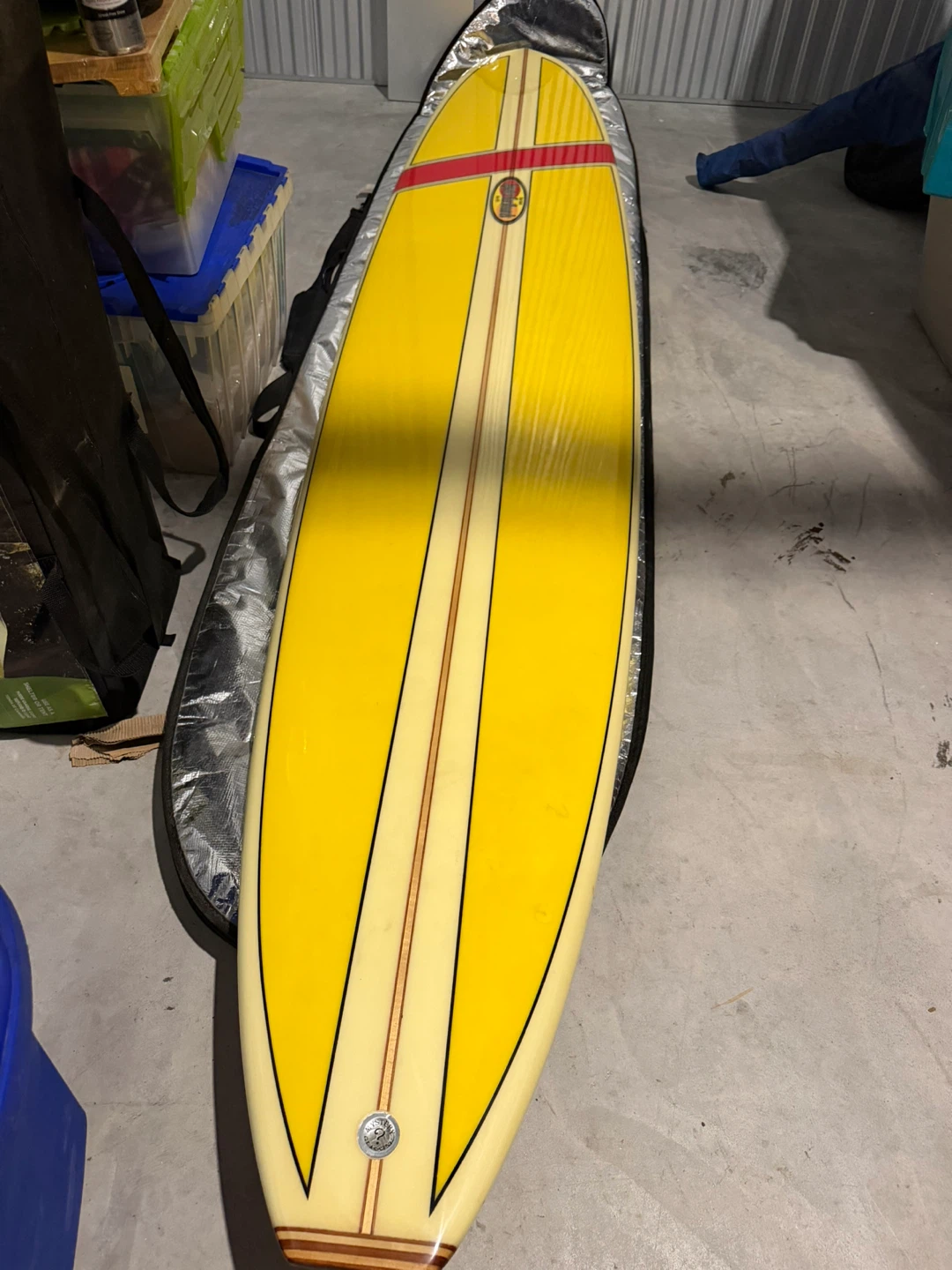 Jim Phillips Classic Surfboards Longboard Yellow Single Fin