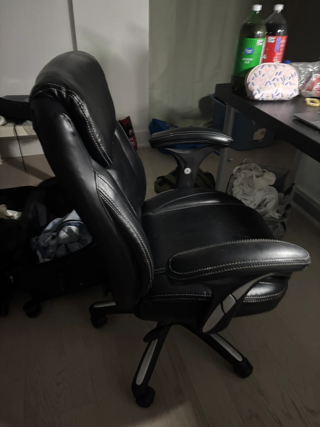 Leather Rolling office chair - photo 2