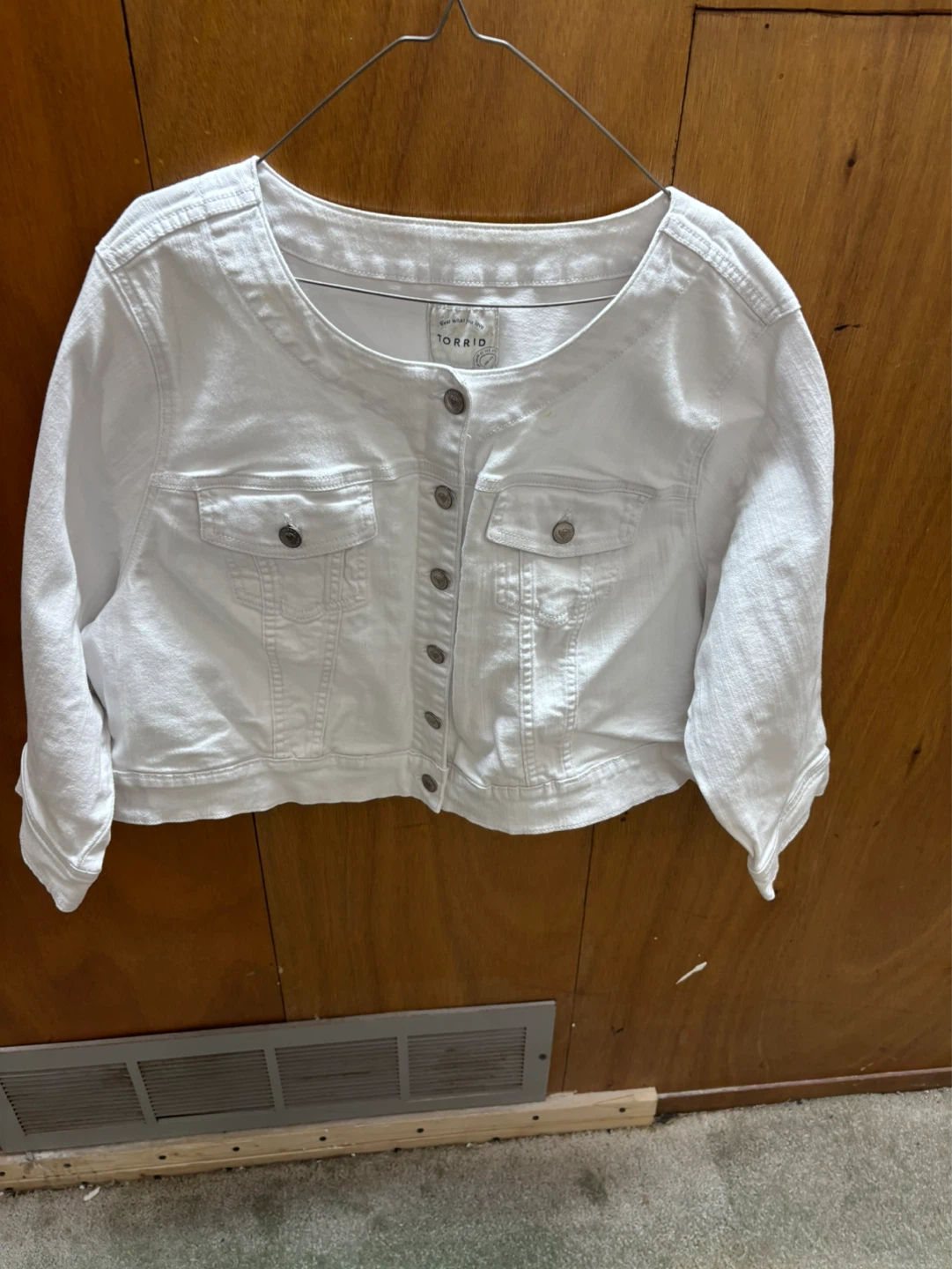 Torrid White Denim Jacket
