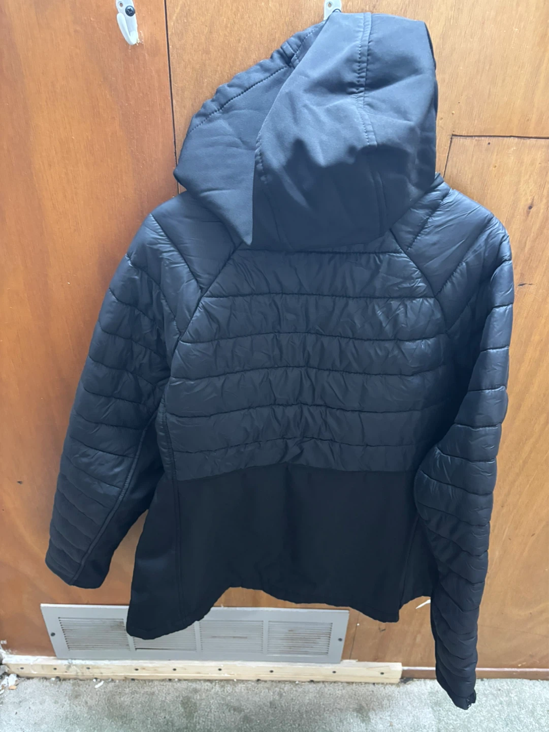 NOLA Black Puffer Hooded Jacket in good condition - photo 2