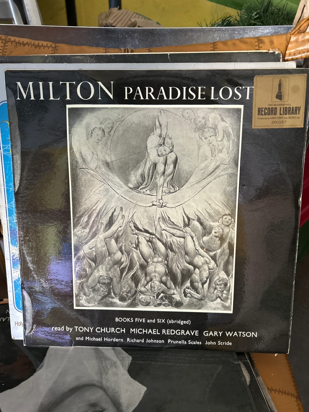 Milton Paradise Lost Books Five and Six Abridged Vinyl Record