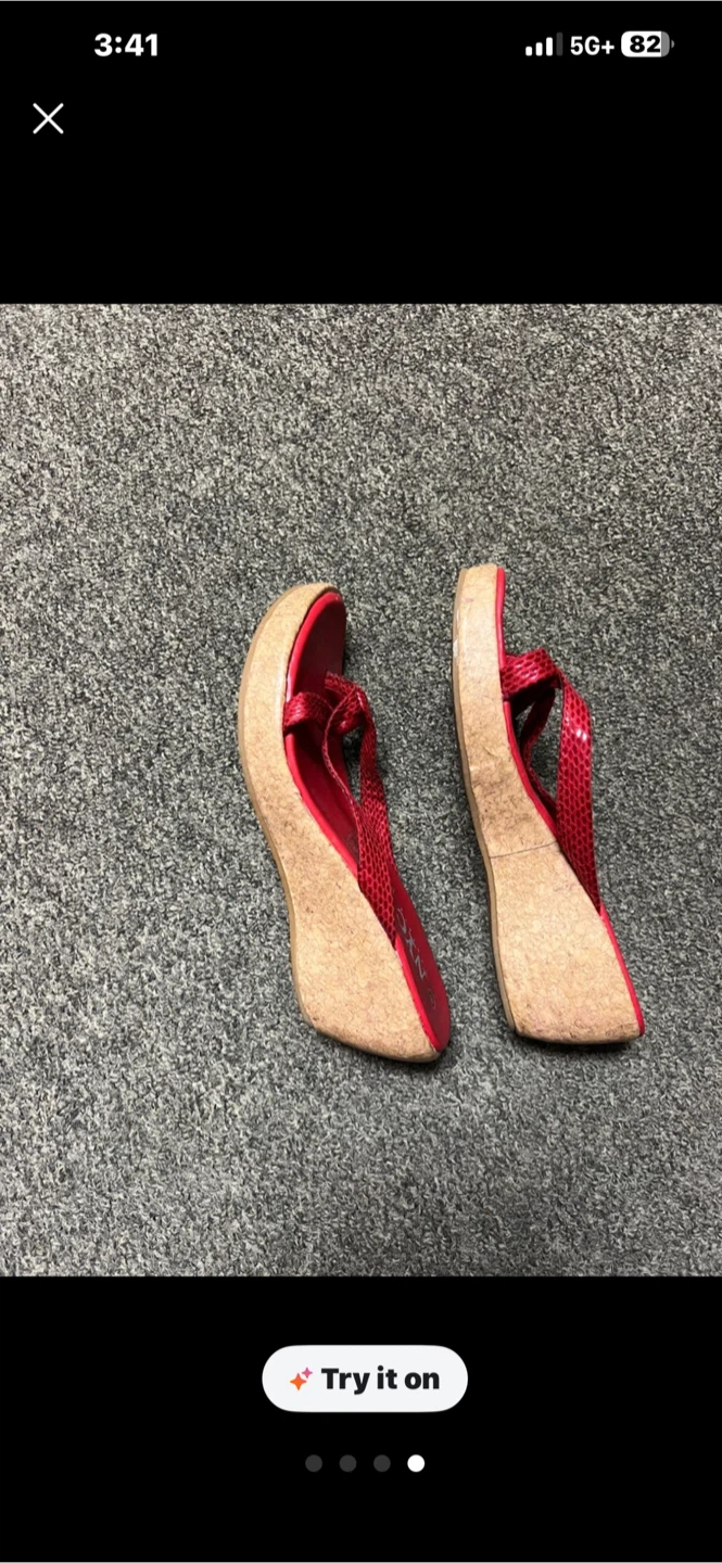 Red Wedge Sandals - photo 2
