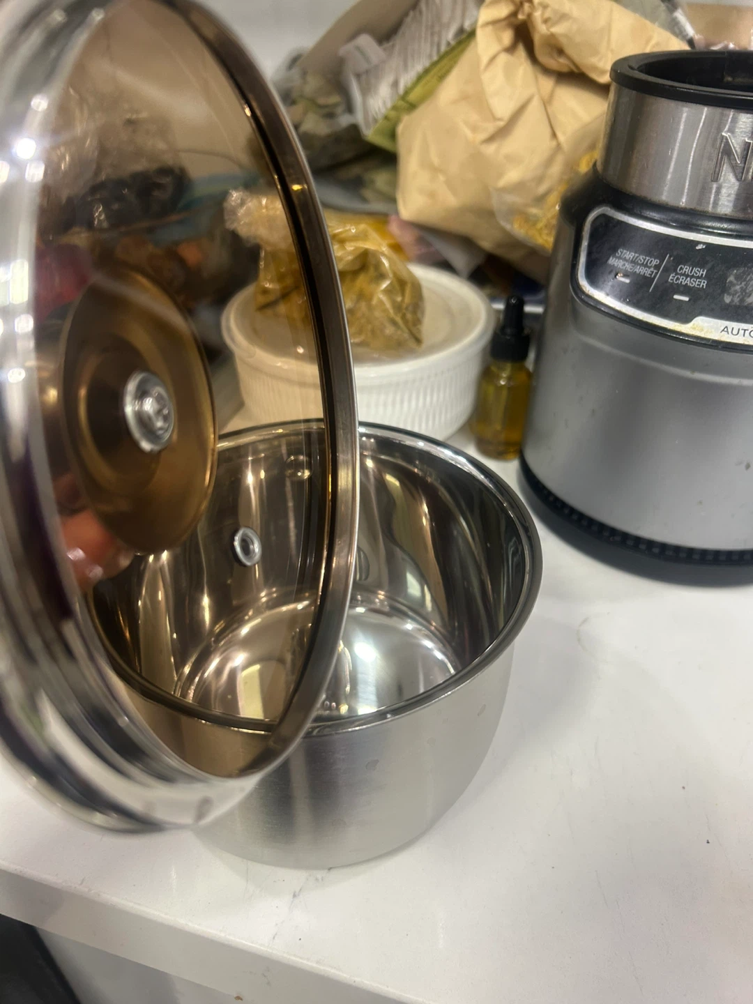 NEW Stainless Steel Pot with Glass Lid - photo 3