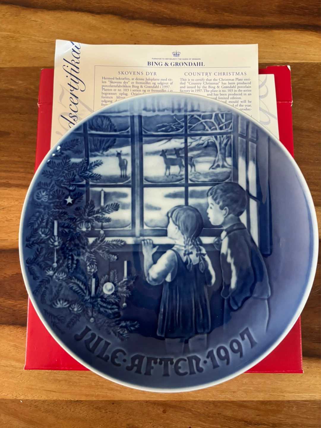Bing & Grondahl Christmas Plate 1997 Jule After
