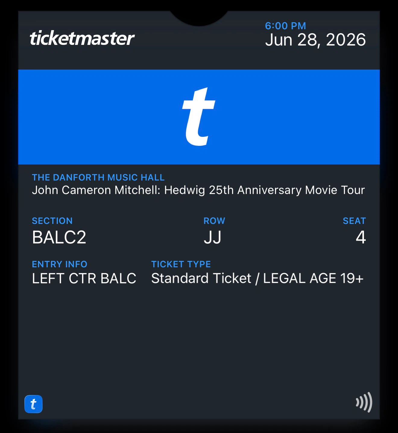 John Cameron Mitchell: Hedwig 25th Anniversary Movie Tour Ticket - photo 2