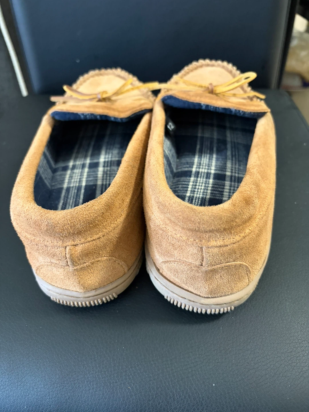 Brown Suede Moccasin Shoes Size 12
