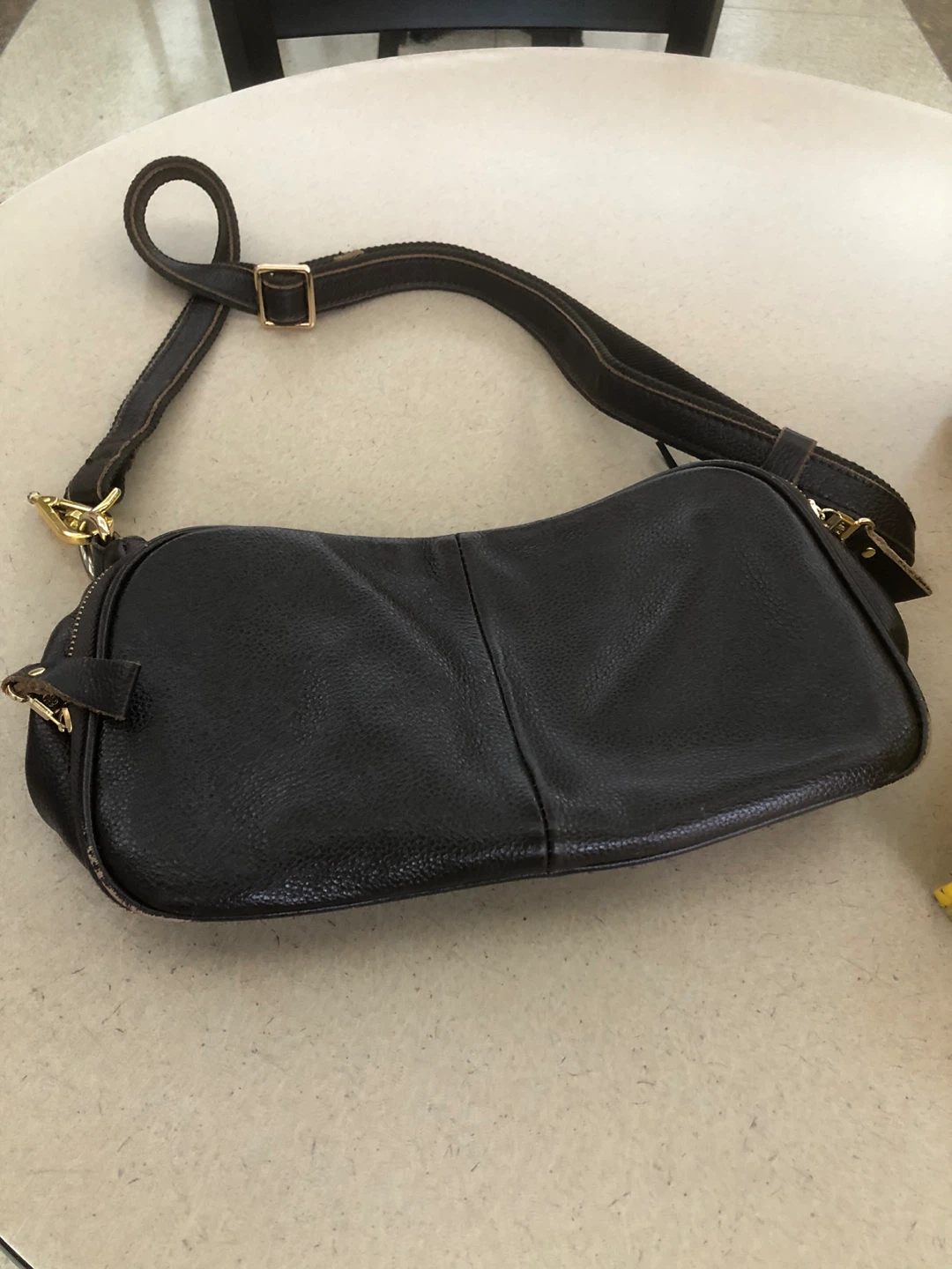 Brown Leather Shoulder Bag ( calengi) - photo 3