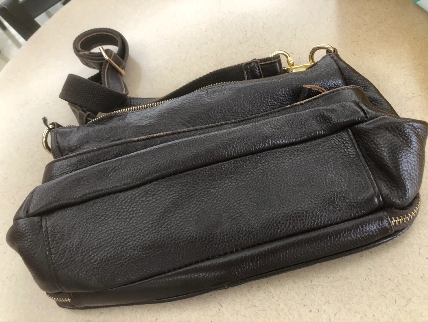 Brown Leather Shoulder Bag ( calengi) - photo 4