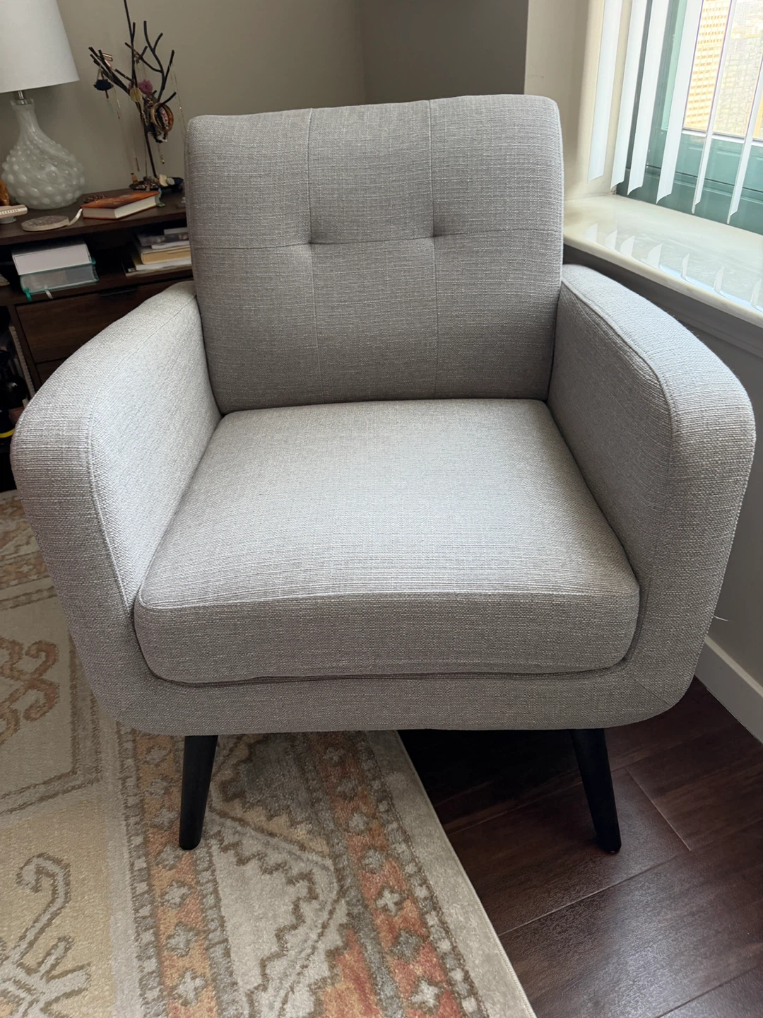Modern Grey Chair & Ottoman - photo 2