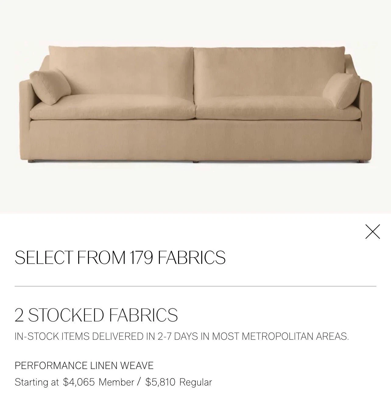 Restoration Hardware Cloud Slope Arm Sofa - photo 5