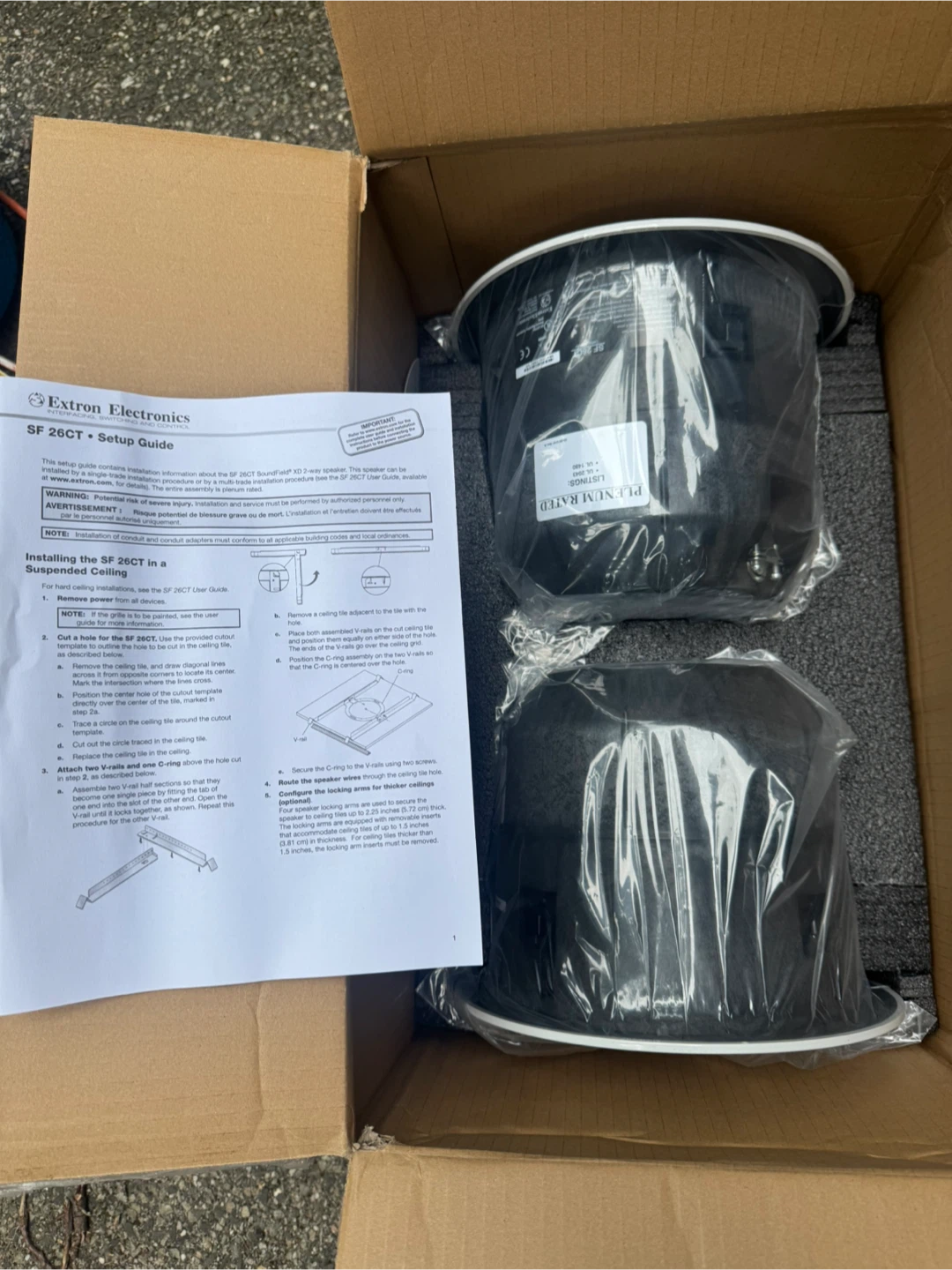 Extron SF 26CT Ceiling Speakers (Pair)