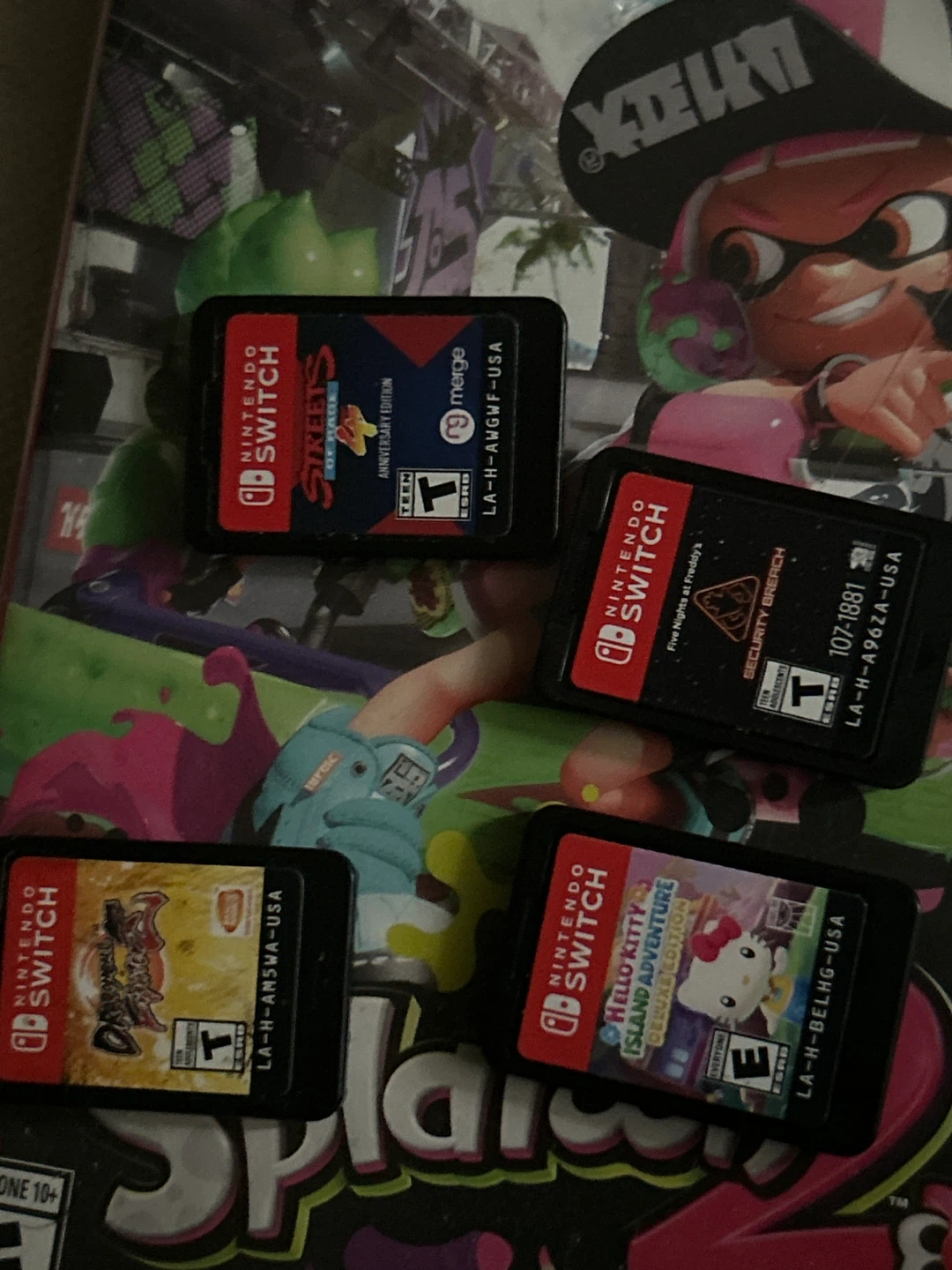 Nintendo Switch Console with Games and MicroSD Card