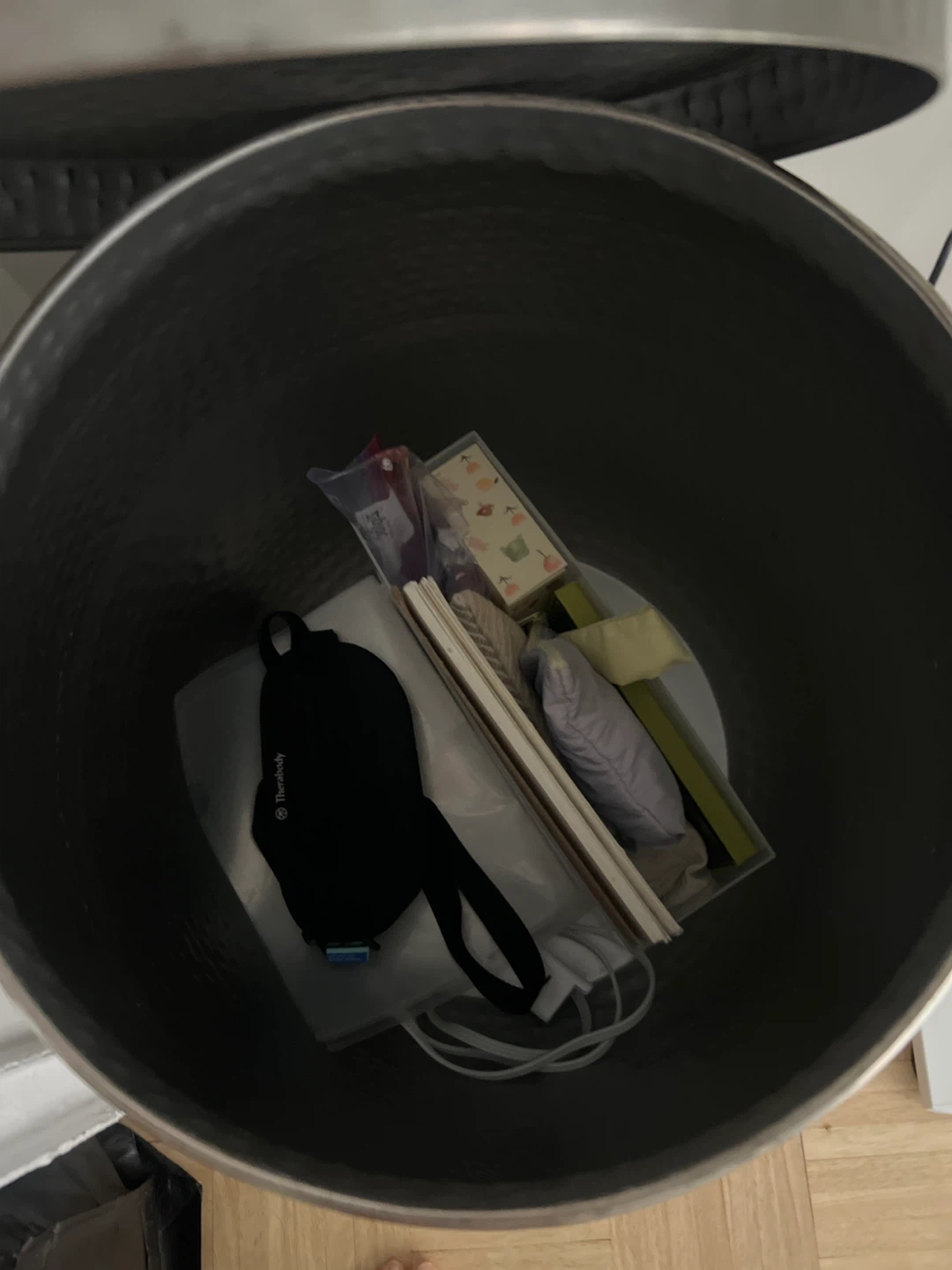 Metal Storage Ottoman/Side Table - photo 2
