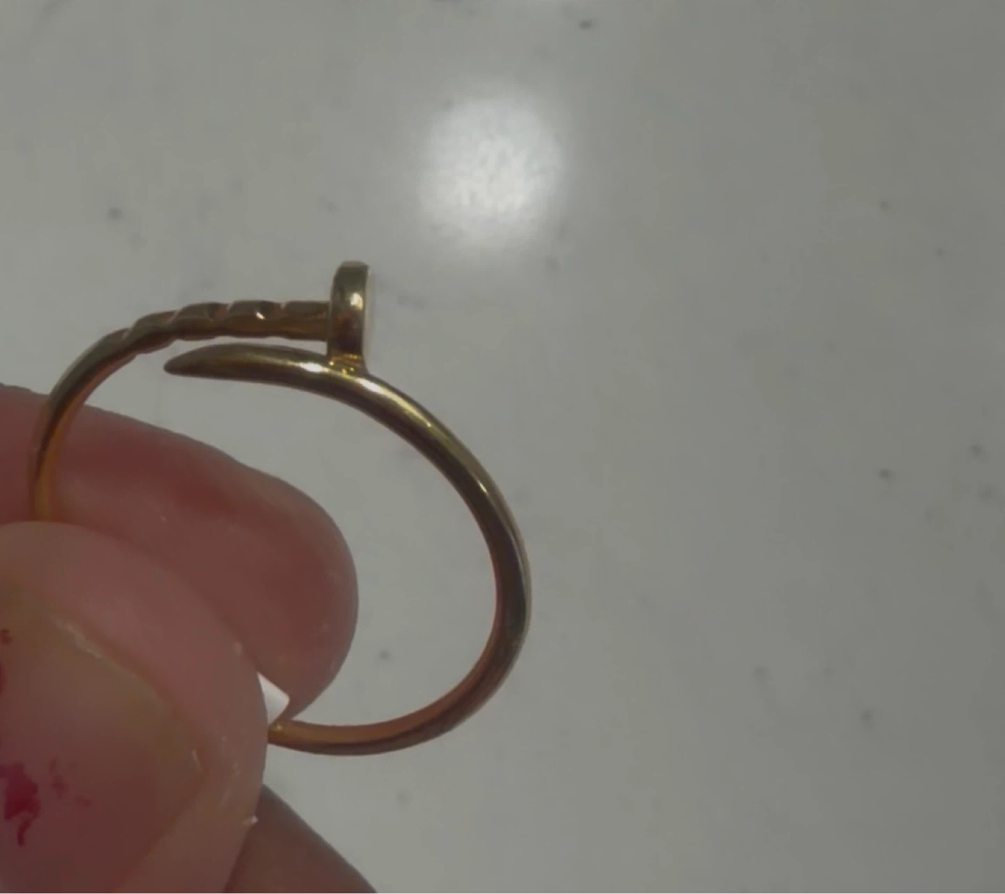 18K Gold Nail Ring