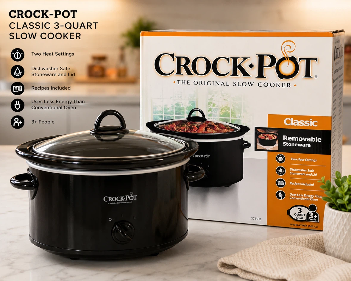 Brand New Crock-Pot Classic 3-Quart Slow Cooker