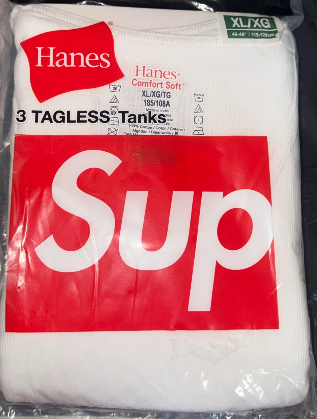 Supreme Hanes Tagless Tank Tops (3 Pack) - XL