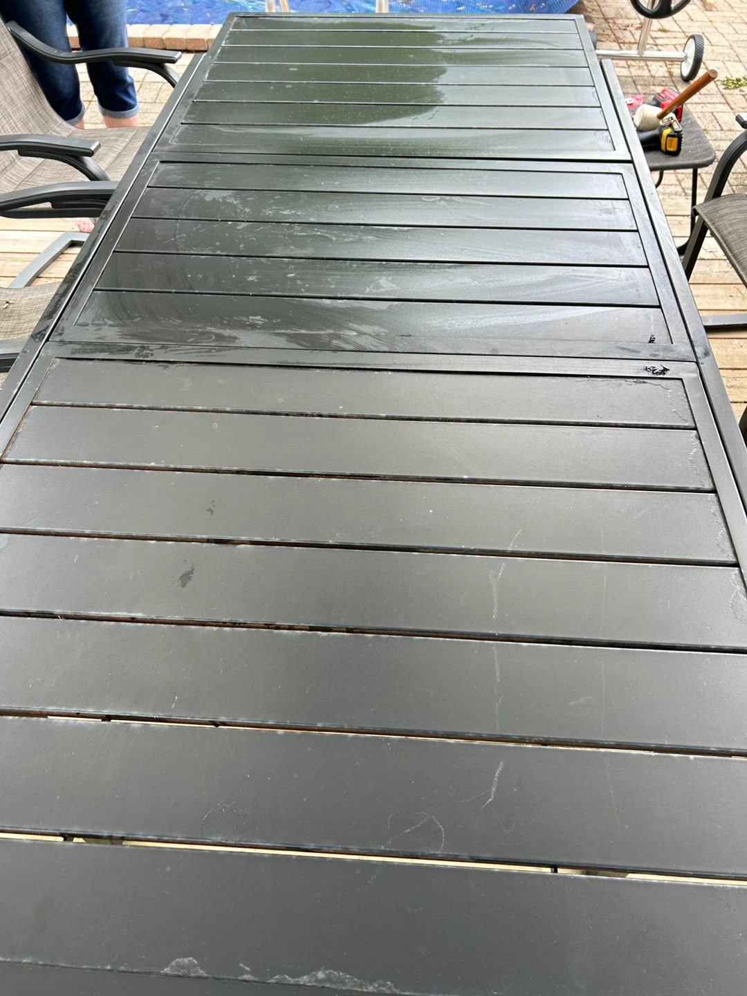 Black Outdoor Dining Table SOLD