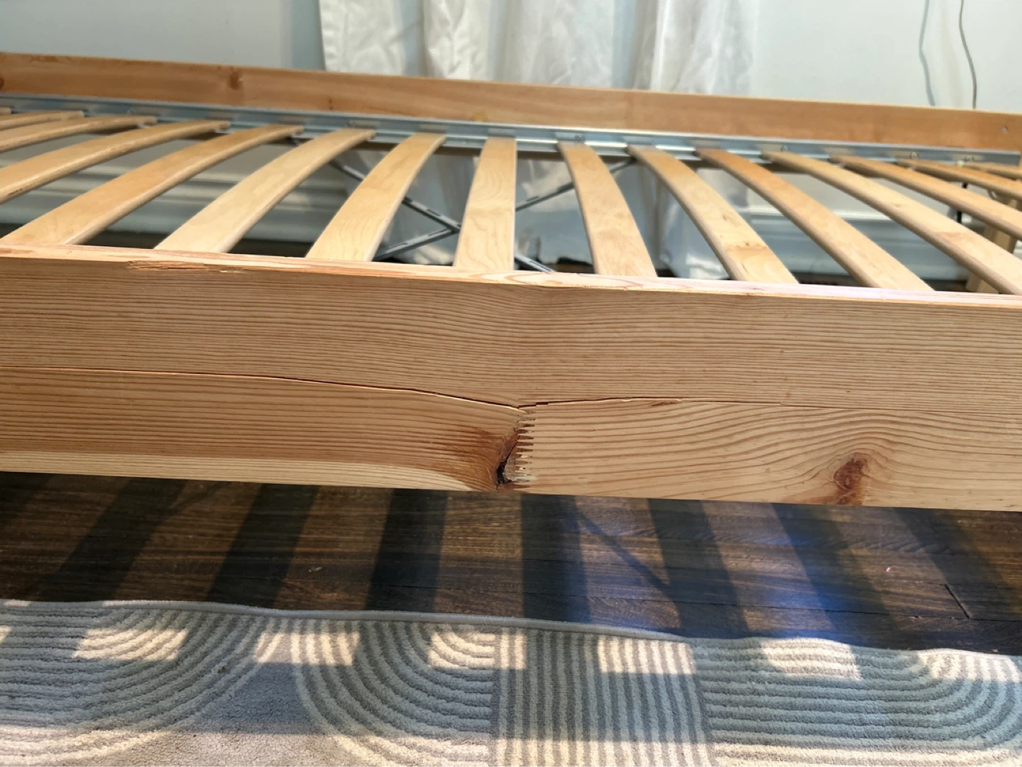 FREE PLEASE READ Twin IKEA Wooden Bed Frame - photo 2