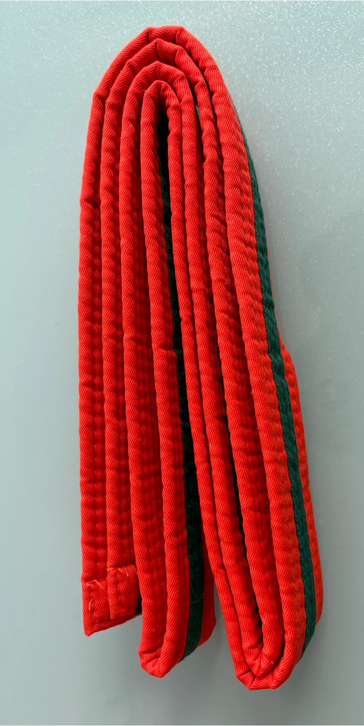 Red and Green Martial Arts Belt kids/youth