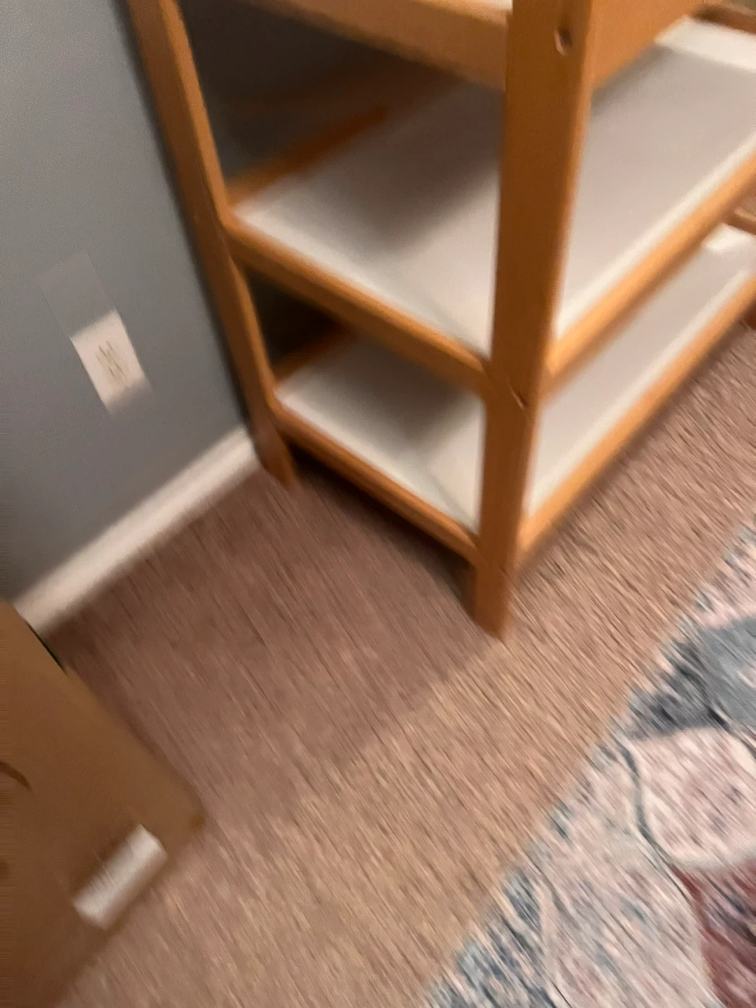 Wooden Changing Table with Shelves - photo 4