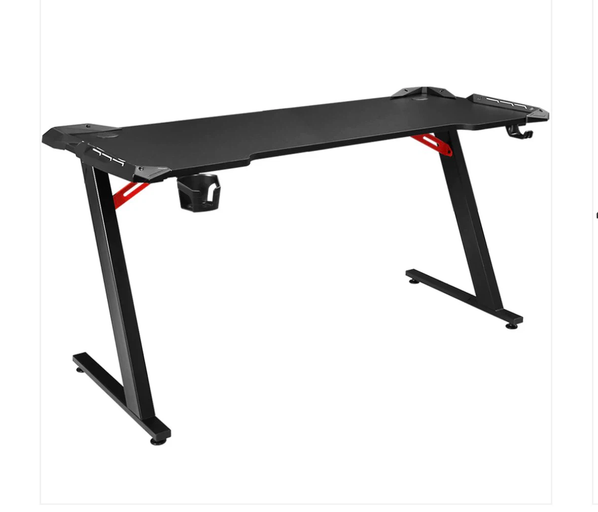Gaming Desk with Cup Holder and Headphone Hook