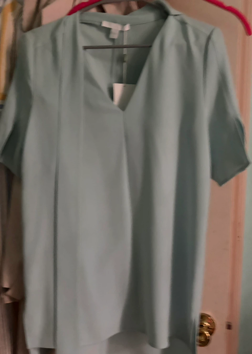 BOSS Light Blue V-Neck Top