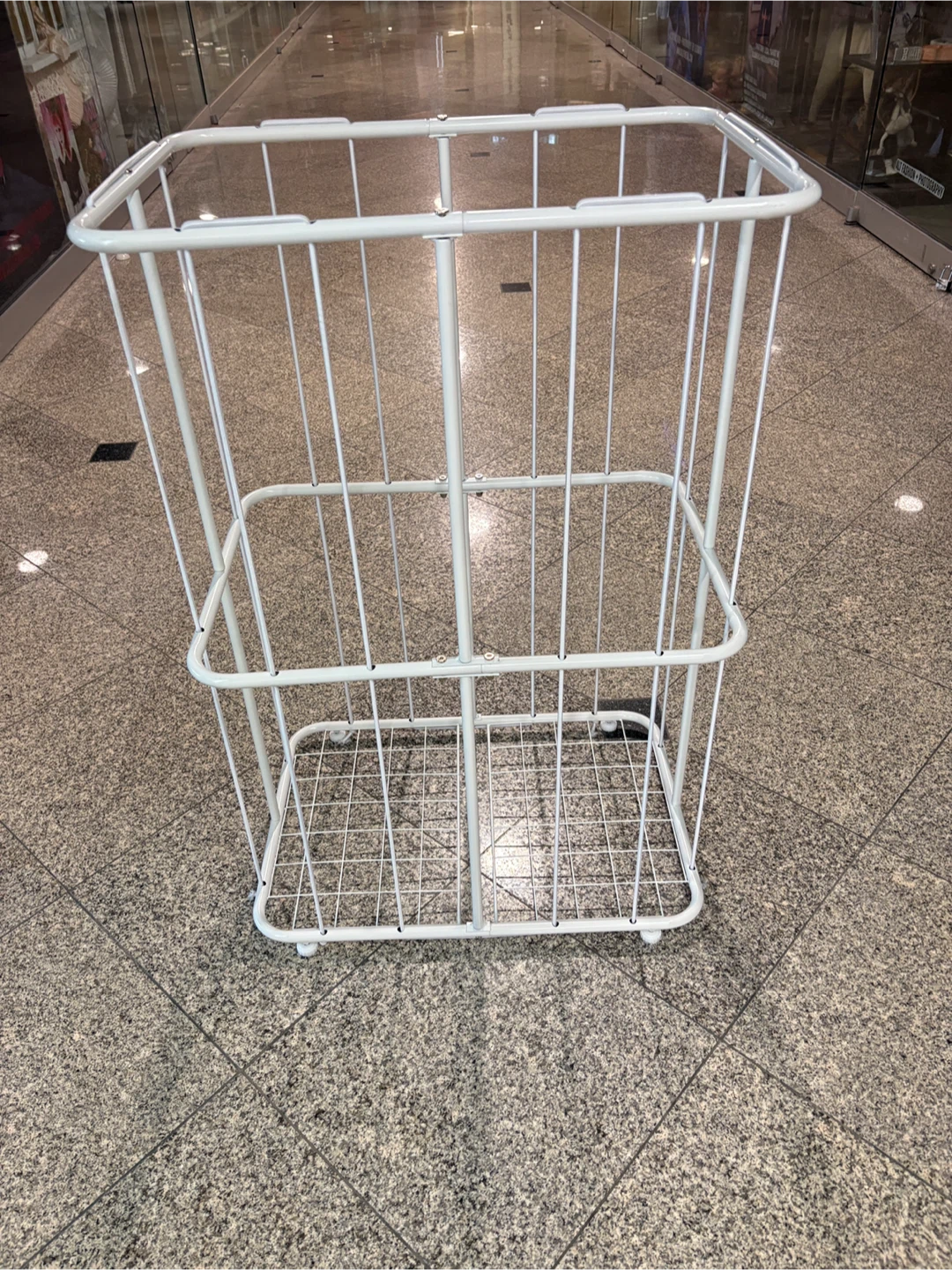White wire storage shelf