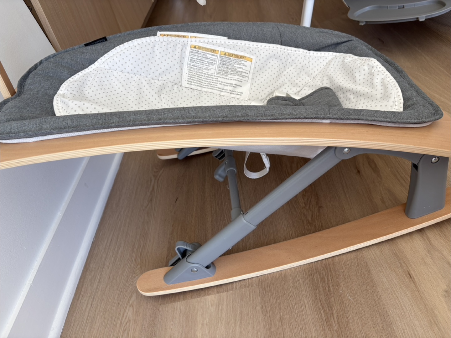 Evolur Tory 2-in-1 Baby Bouncer Rocker Chair - Gray - photo 5
