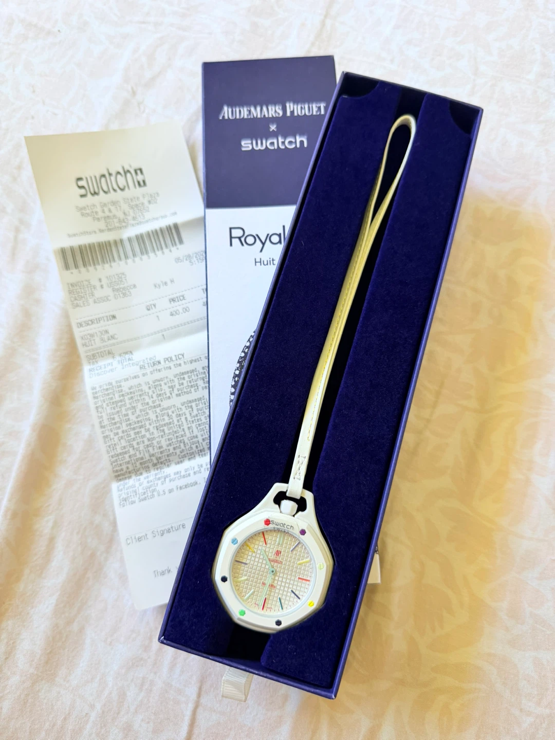 Swatch Royal Pop x Audemar Piguet Huit Blanc new