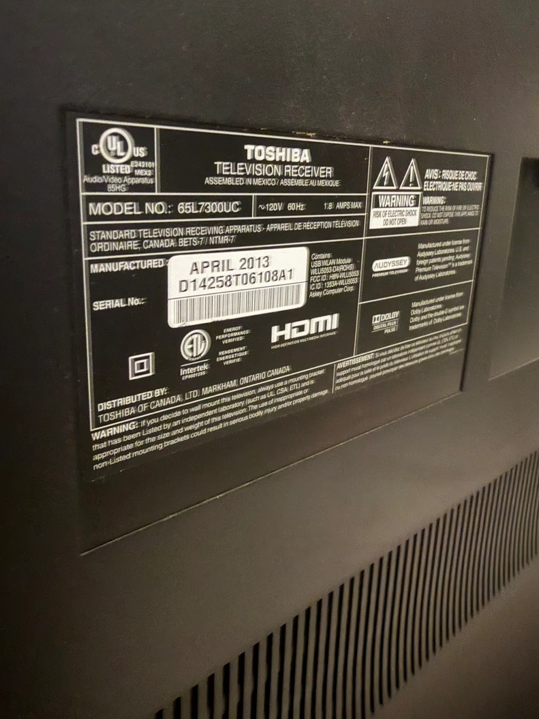 65” tv jbl speakers subwoofer etc - photo 2