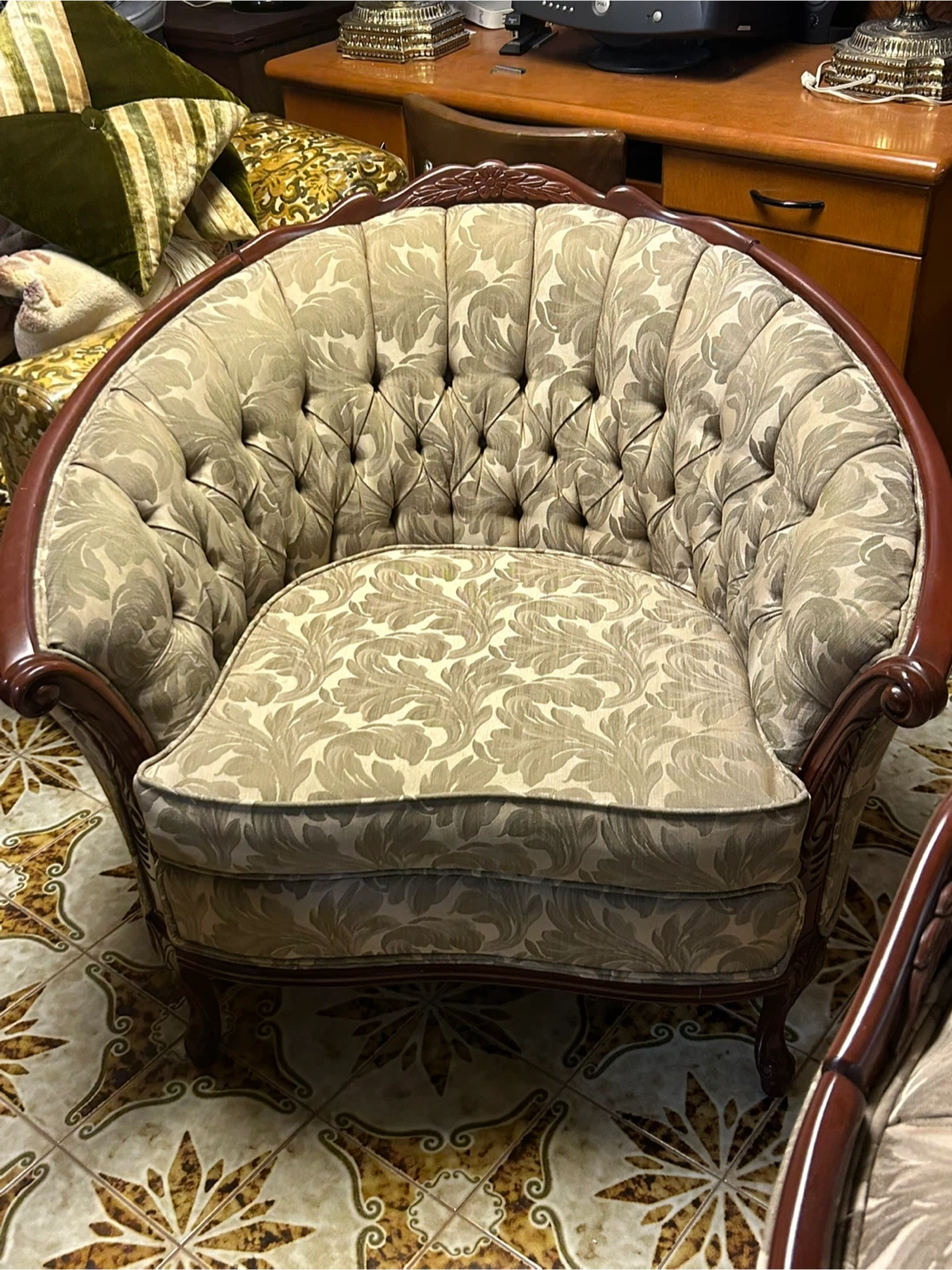Vintage French Provincial sofa and chair