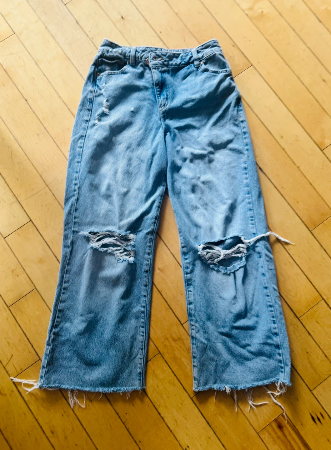 Jean ample délavé pour femme