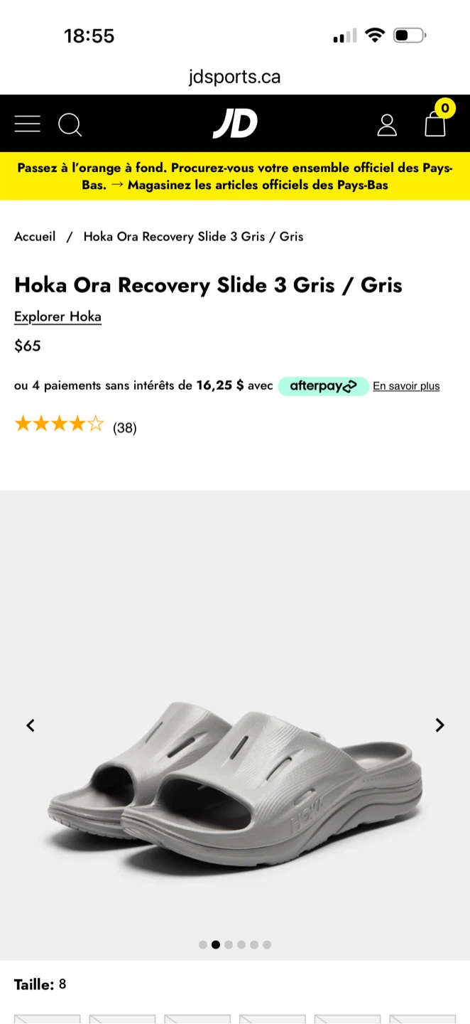 Hoka Slides - Light grey