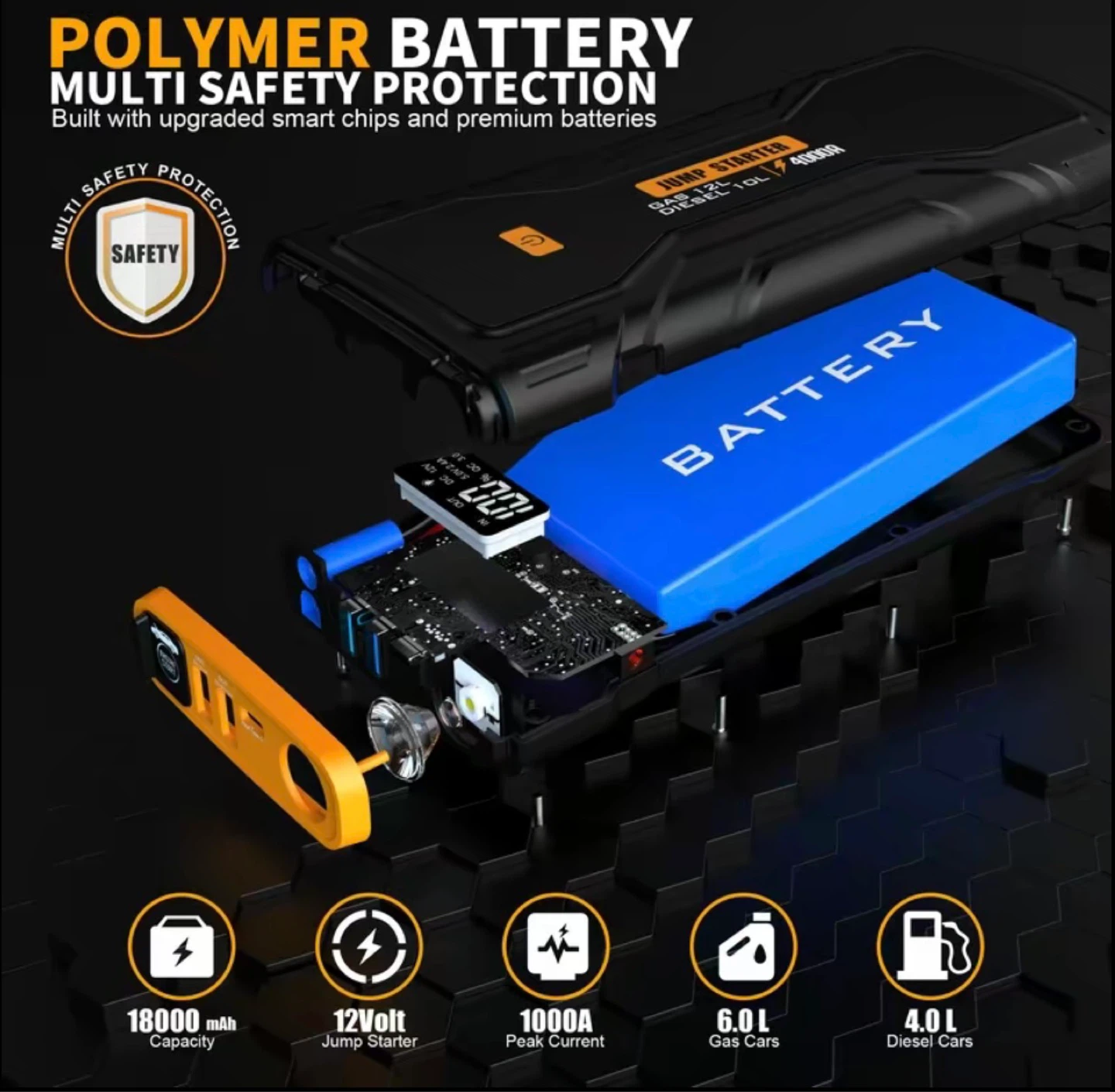 Multifunction Jump Starter Power Bank 4000A - photo 4