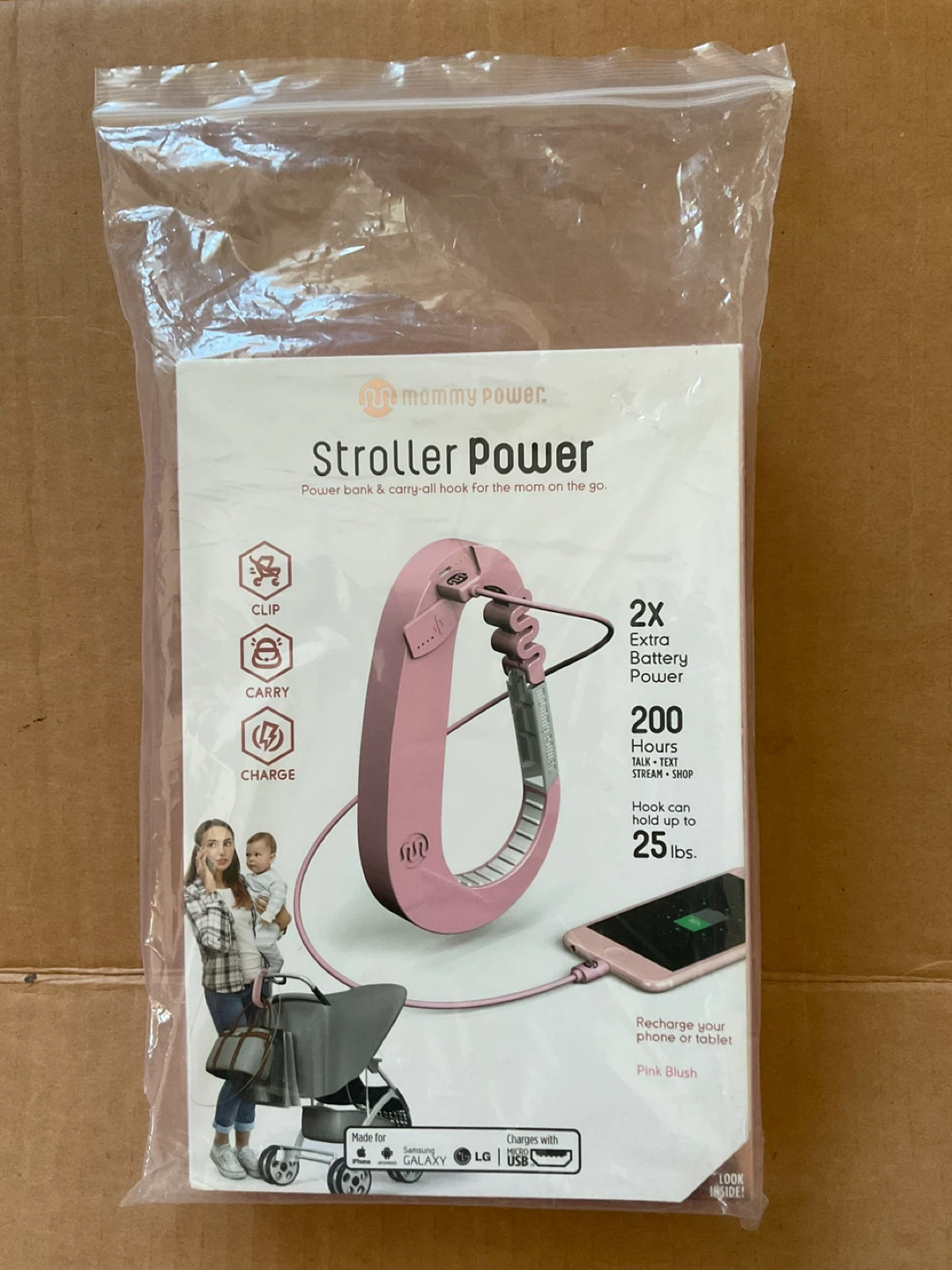 Mommy Power Stroller Power Bank & Hook - Pink Blush - photo 2