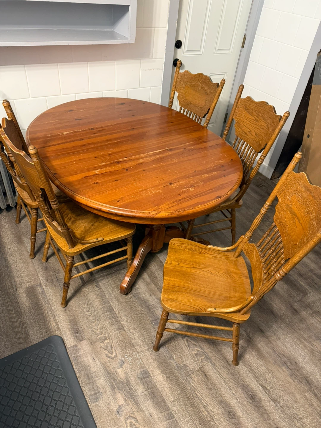Wooden Dining Table and Chairs Set - photo 2