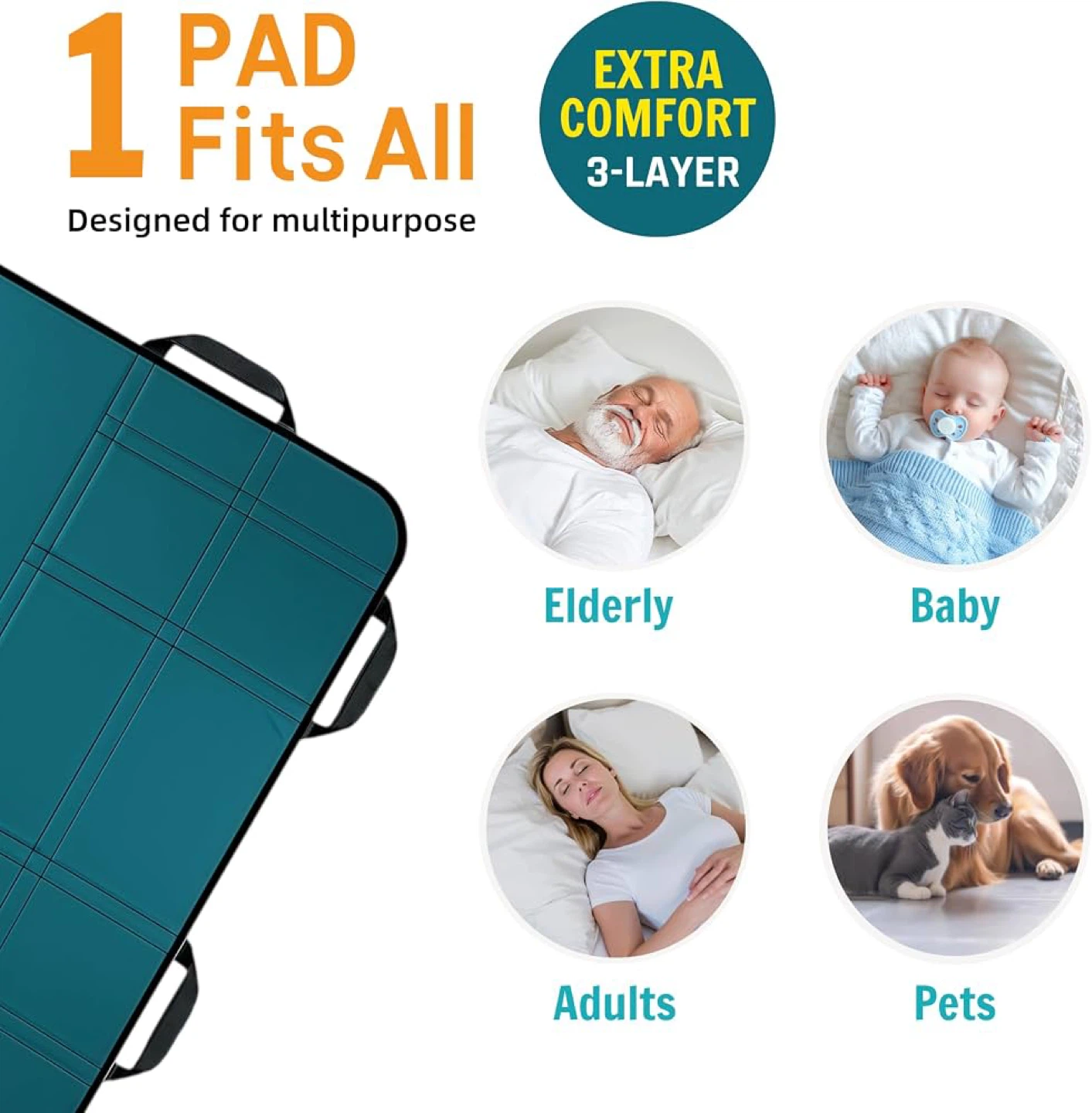 Nurturecare Upgraded 3-Layer Comfort Positioning Bed Pad - New - photo 5