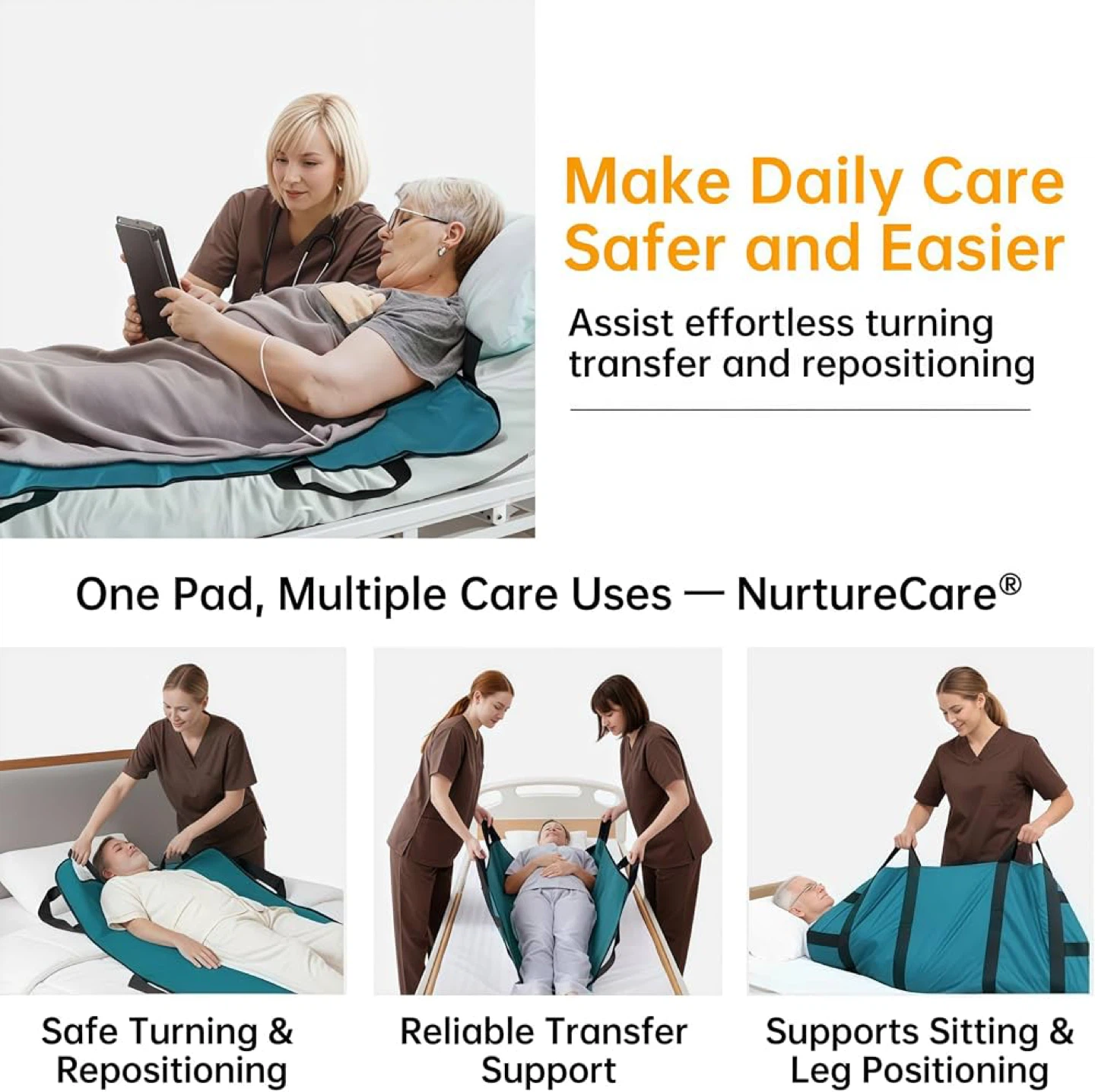 Nurturecare Upgraded 3-Layer Comfort Positioning Bed Pad - New - photo 2