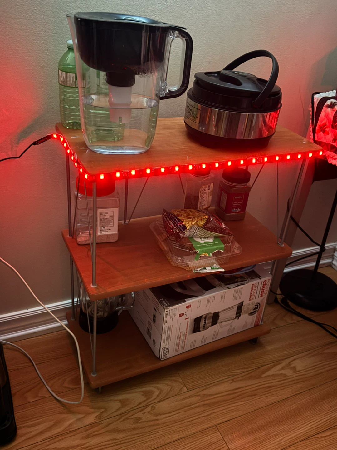 3-Tier Wood and Metal Shelf Unit - photo 3