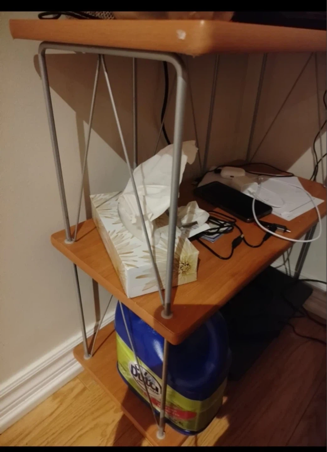 3-Tier Wood and Metal Shelf Unit - photo 4