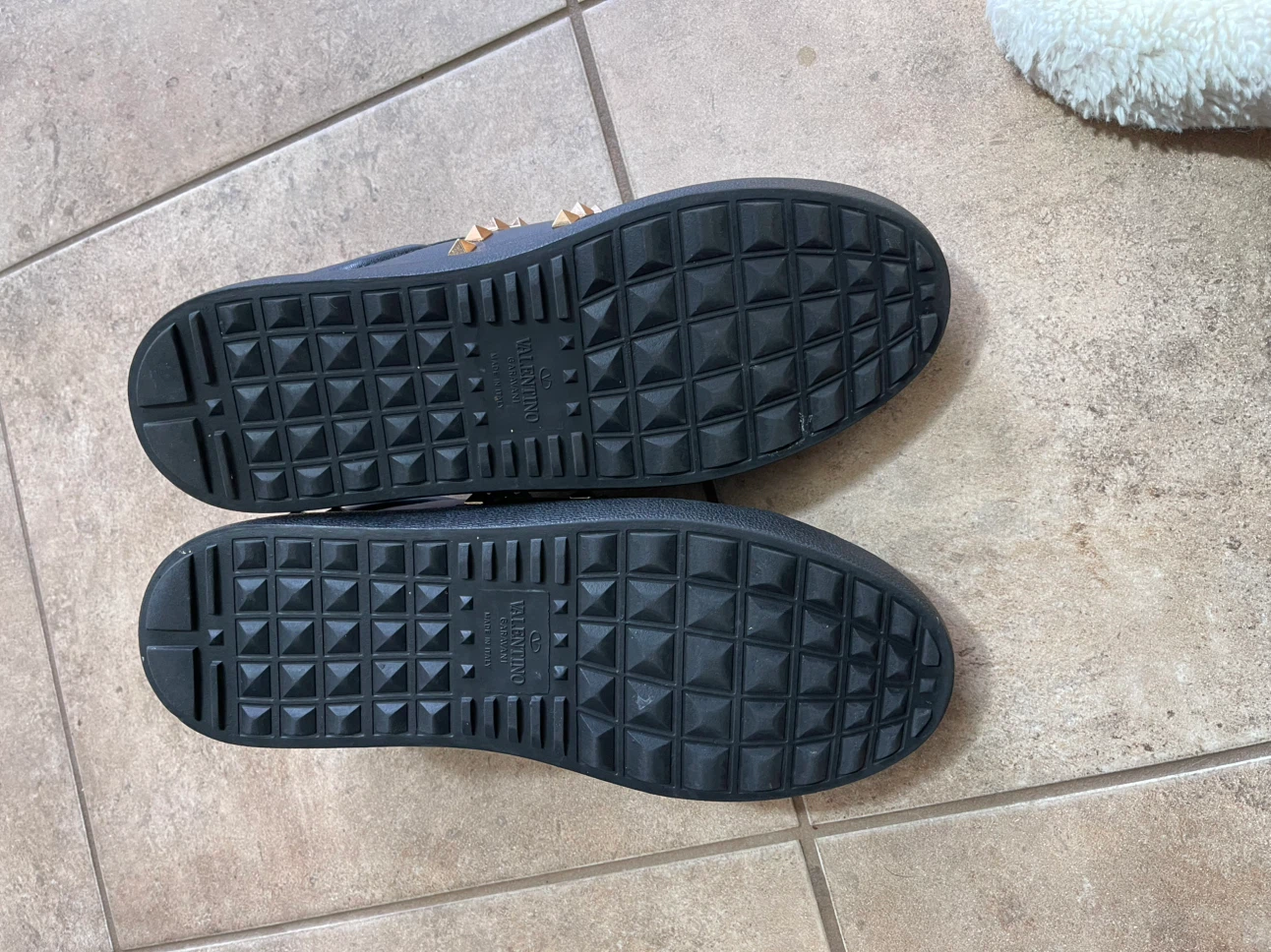 Premium black leather sneakers, with Rose gold studs - photo 4