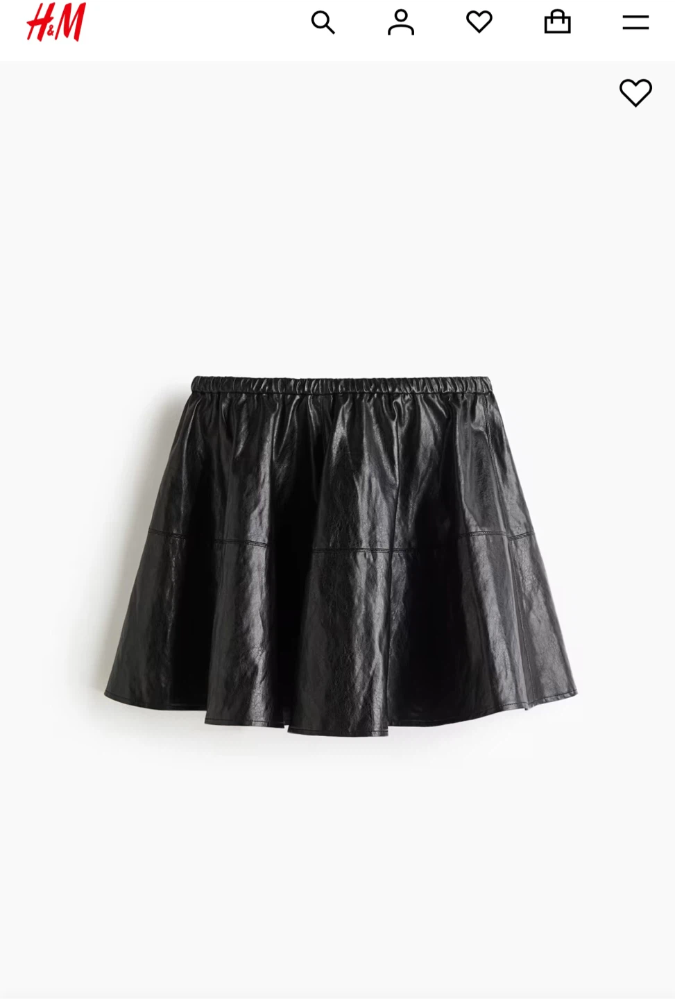 NEW Faux Leather Skirt - Black, Size M - photo 5