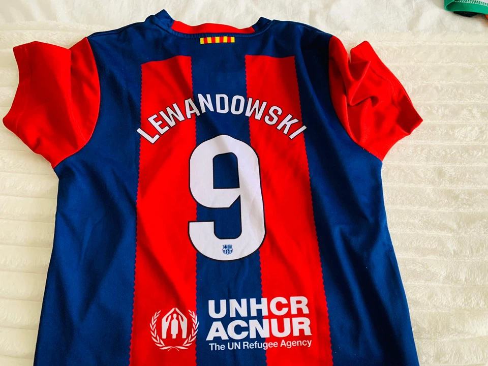 FC Barcelona Lewandowski #9 Soccer Jersey - photo 2