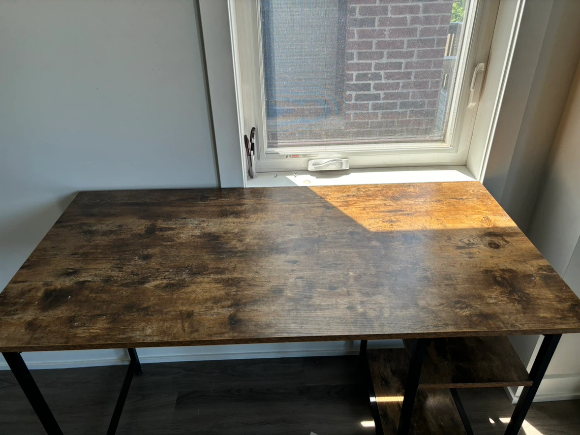 Wood Desk with Shelves - photo 2
