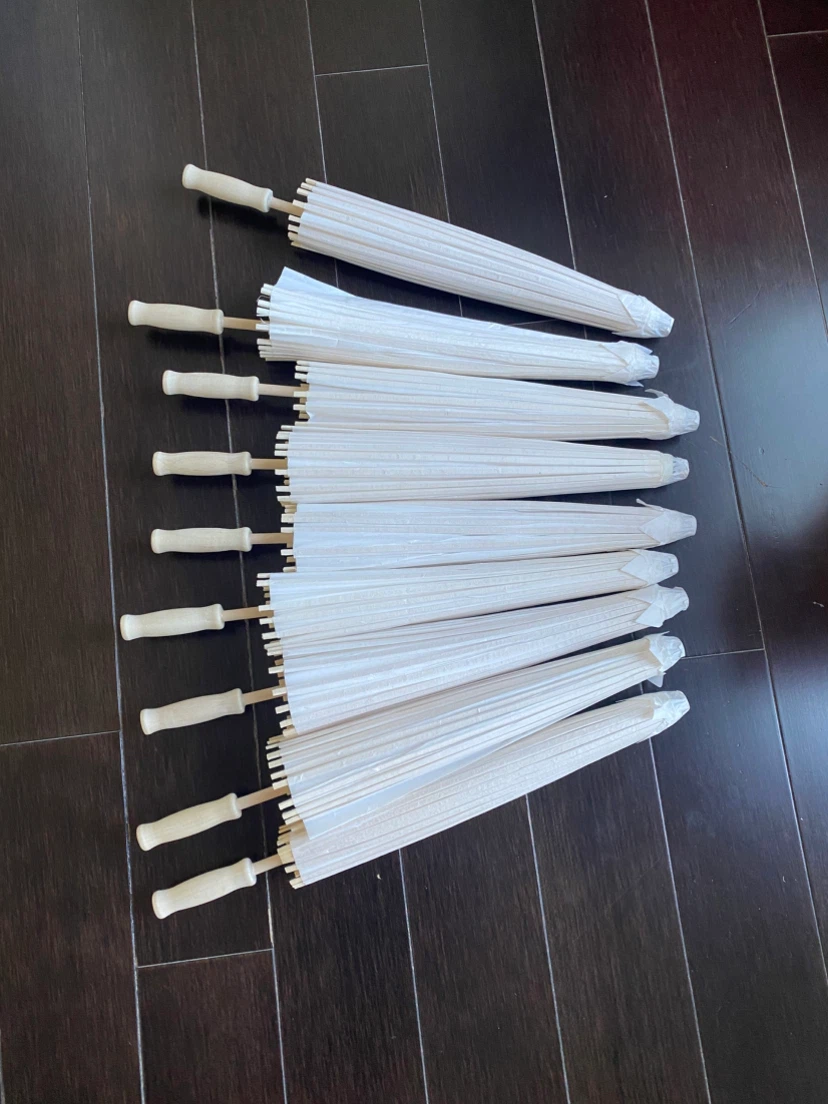 9 White Paper Umbrellas -23.62” - photo 2