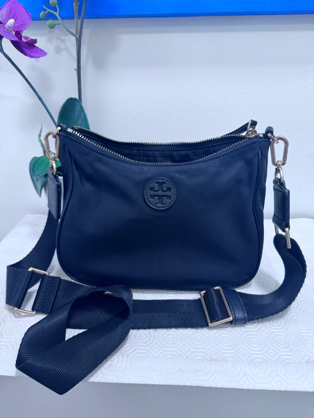 Tory Burch Black Nylon Crossbody Bag