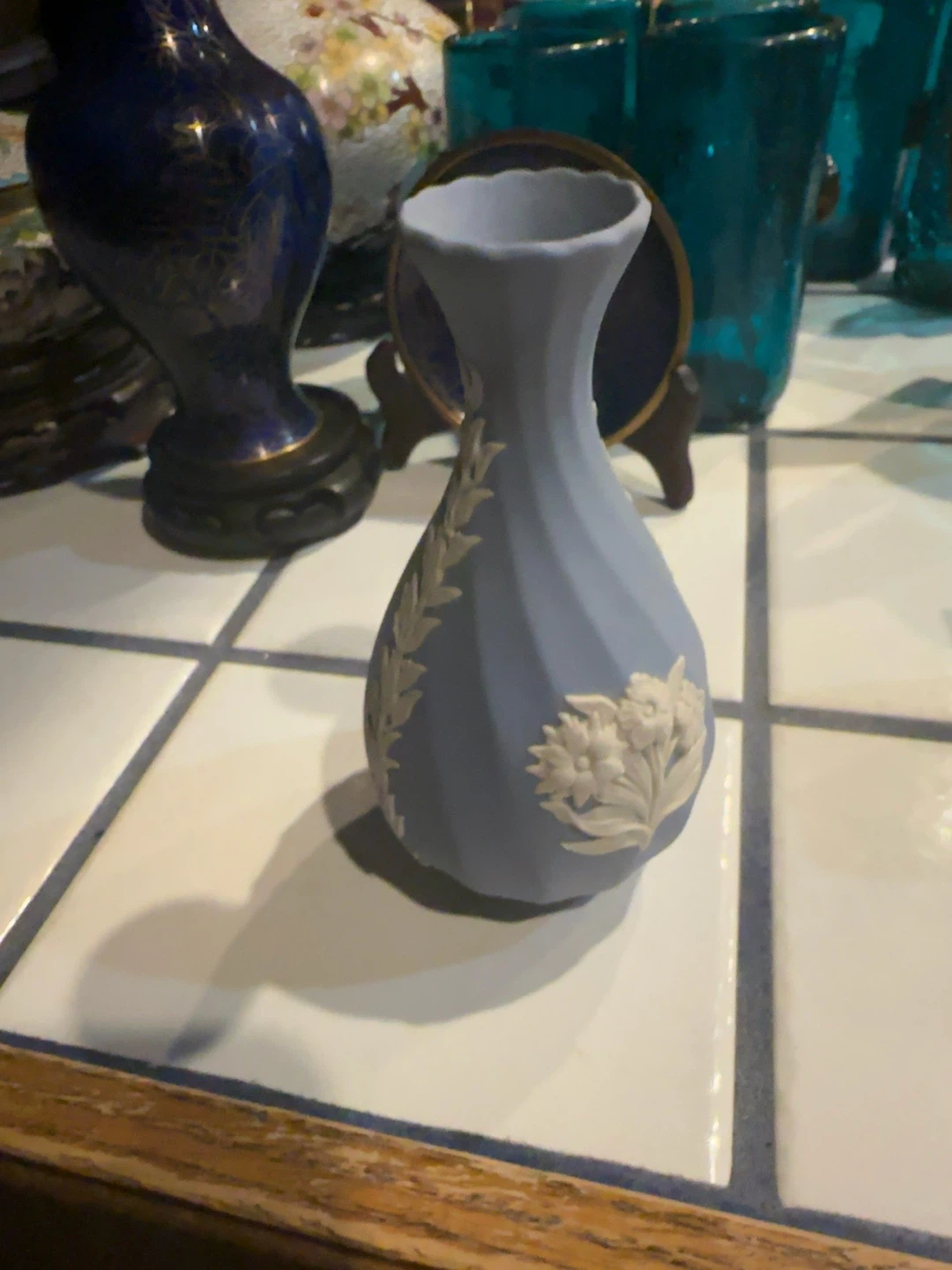 Wedgwood Blue Jasperware Vase