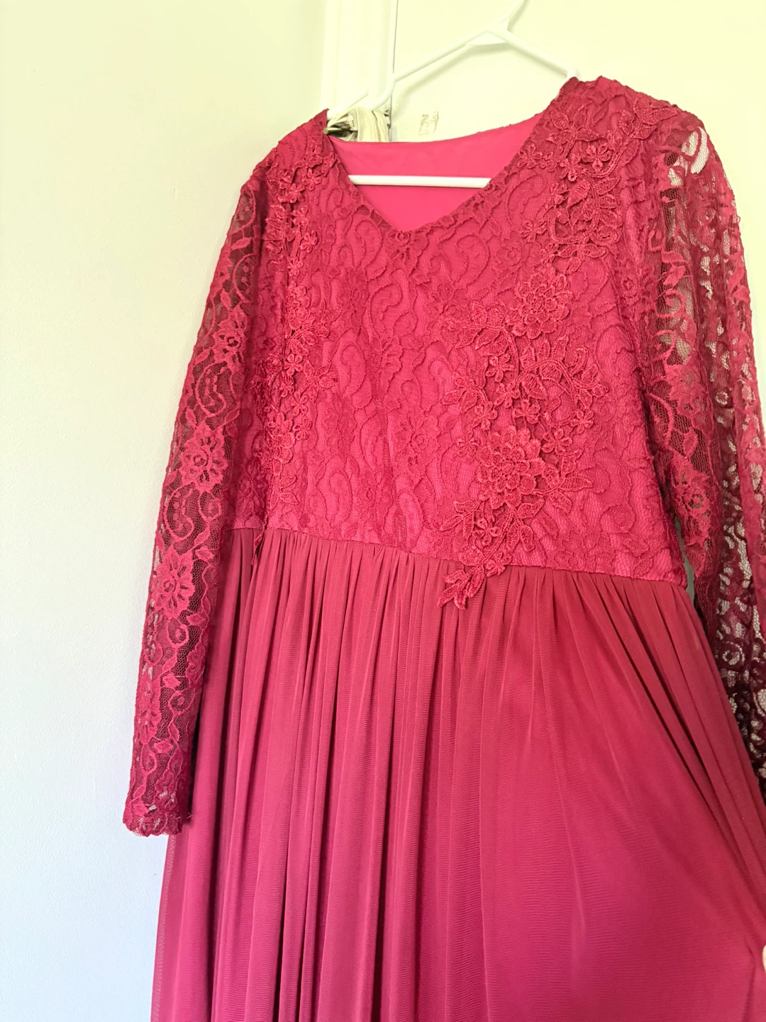Long Sleeve Lace Detail Dress - photo 4