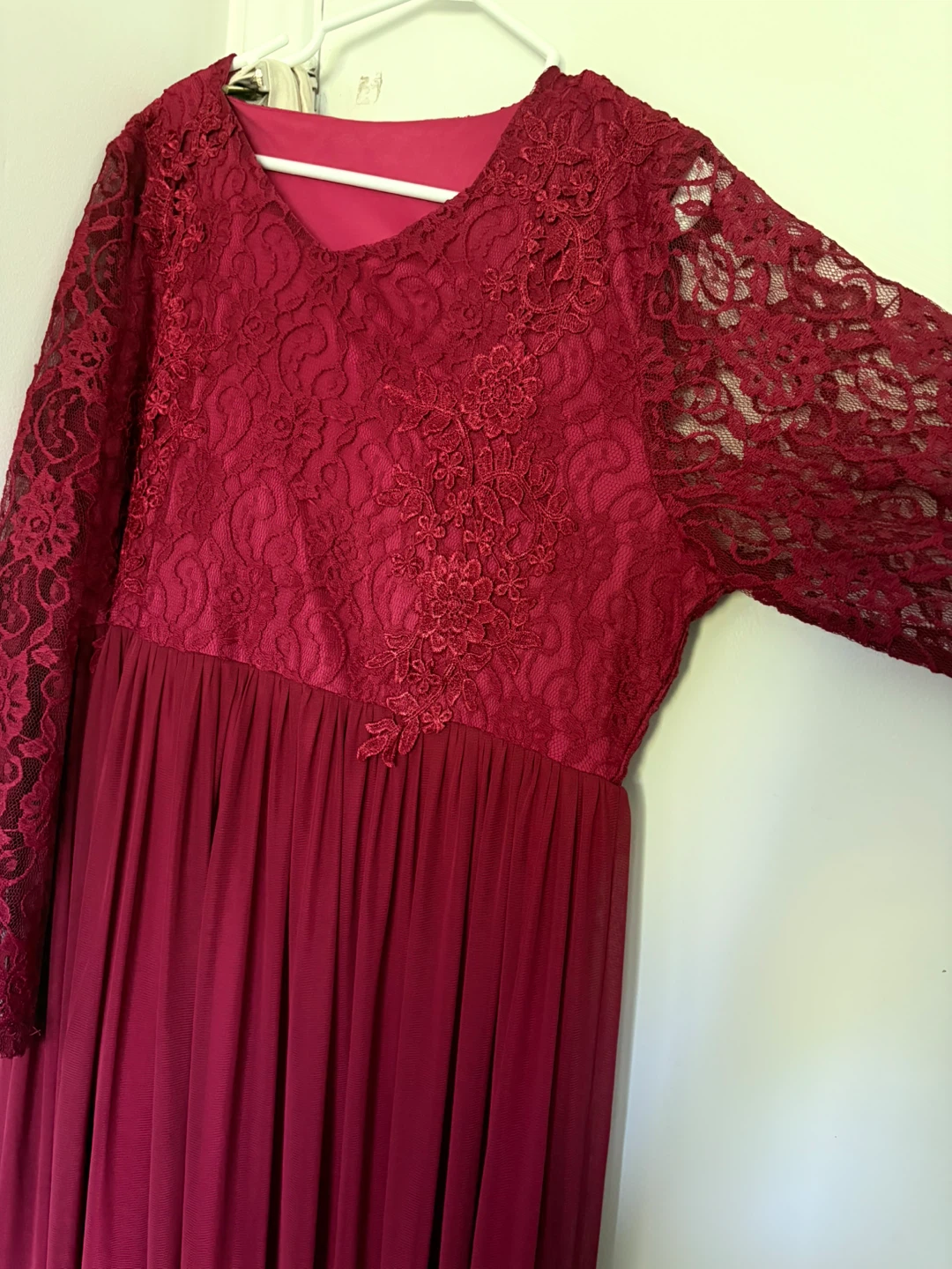 Long Sleeve Lace Detail Dress